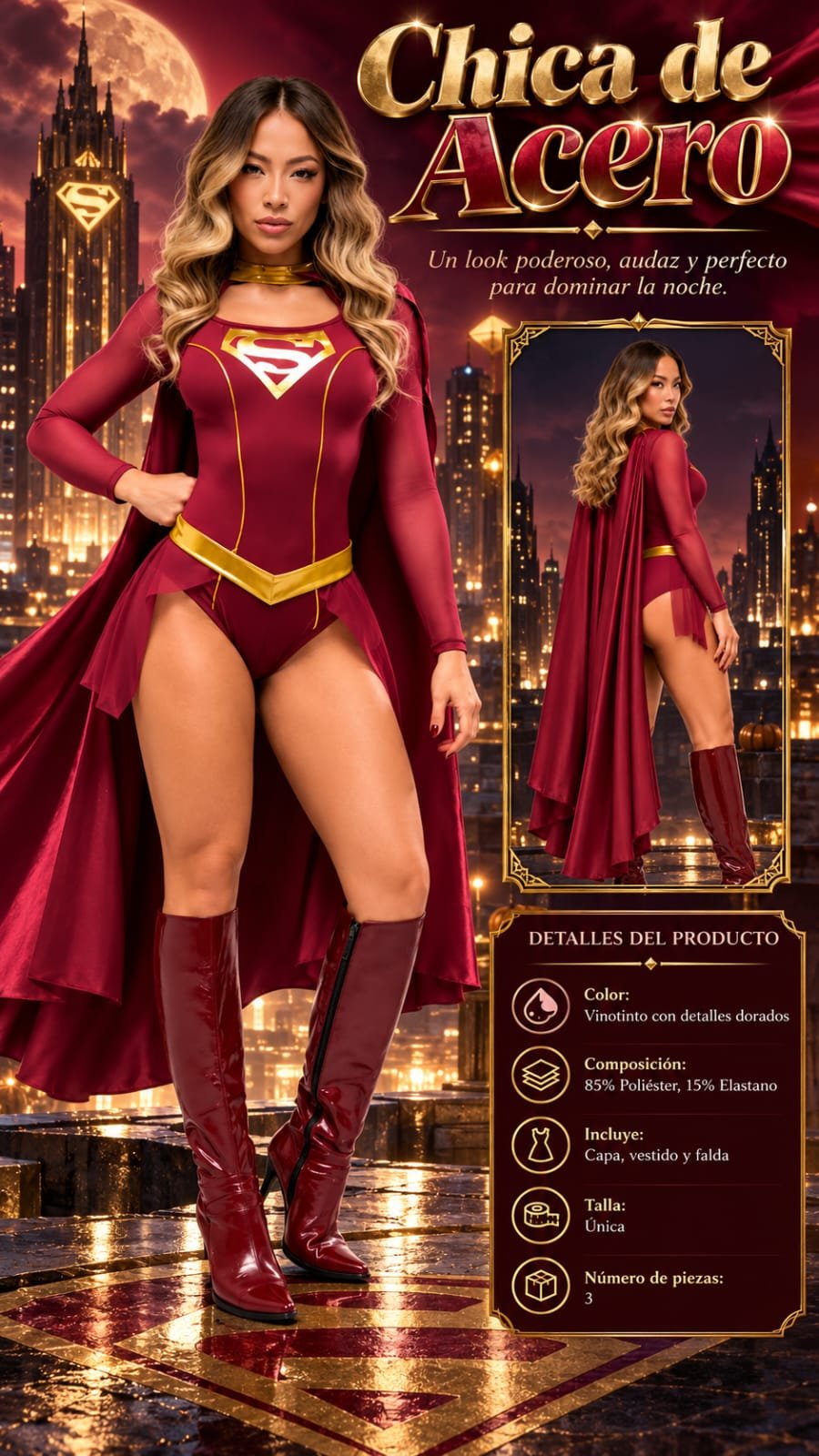 Disfraz Halloween para mujer 2026 - Chica de Acero