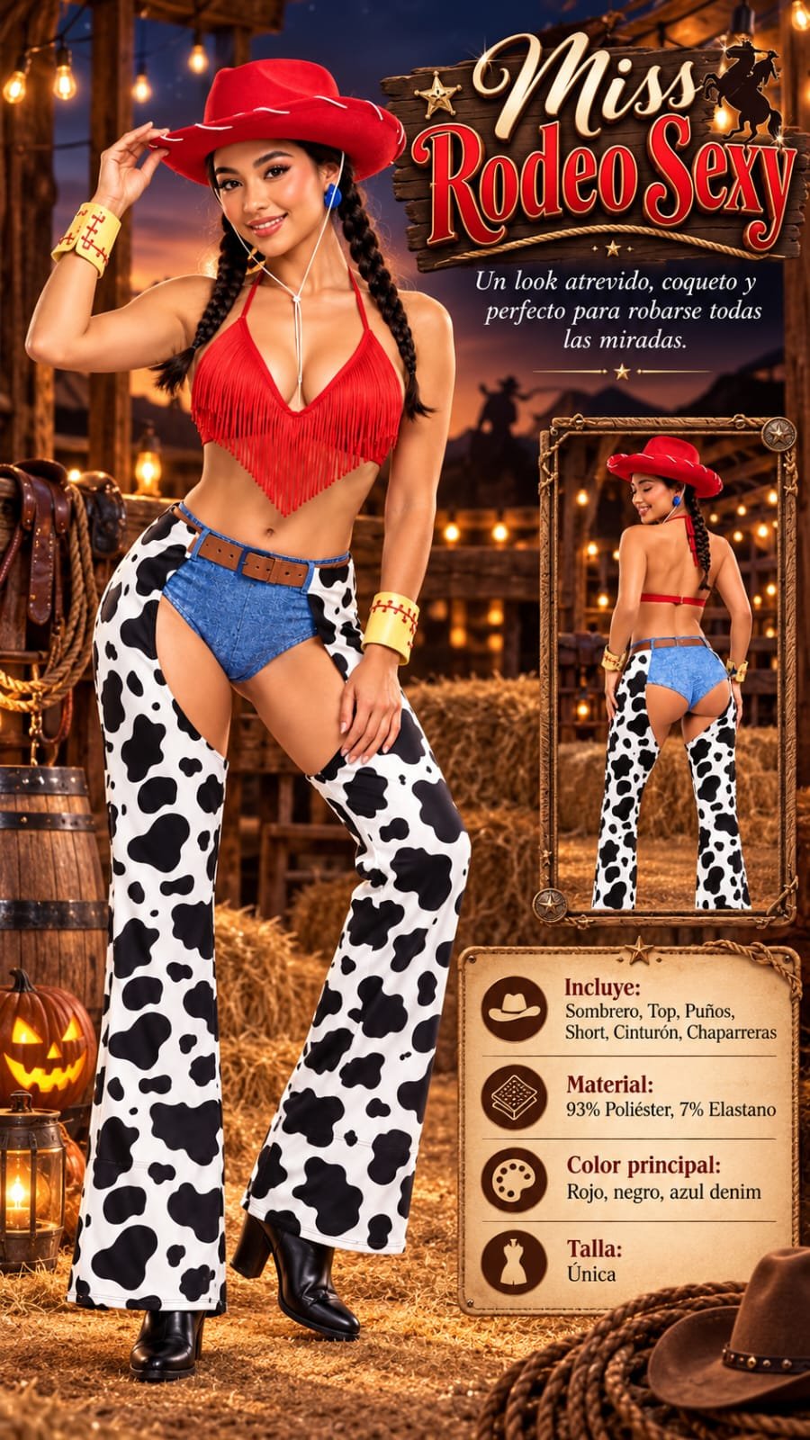Disfraz Halloween para mujer 2026 - Miss Rodeo Sexy